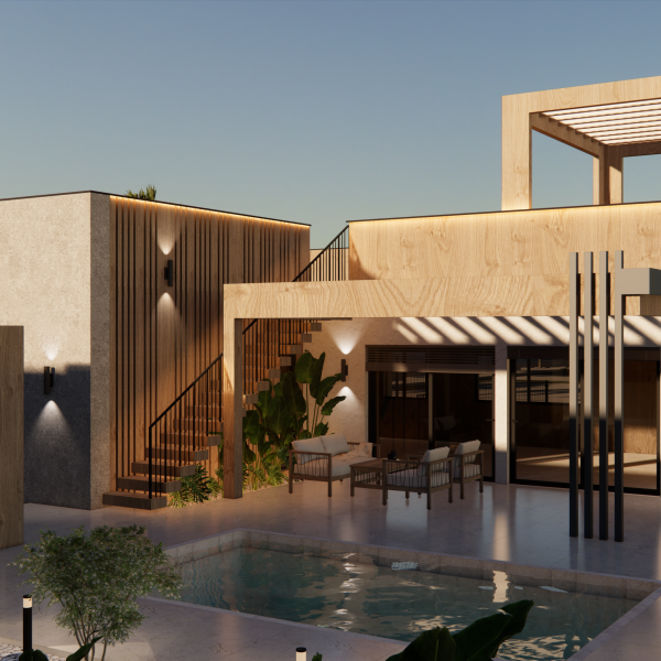 Proyecto en Polop. Vivienda unifamiliar con parking y piscina.